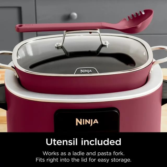 Ninja Foodi 8.5qt Multi-Cooker, 6-in-1 Versatile Cooking, Sear, Saute, Slow Cook, Steam, Bake, Braise, Triple Fusion Heat Technology, Oven Safe, Nonstick Pot, 500°F Maximum Temperature (Cherry Tartte)