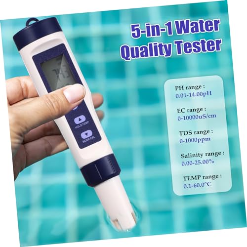 BUGUUYO Water Quality Tester Tds Meter Tds Water Tester Portable Water Tester Pool Salt Tester Salt Water Pool Testing Kit Water Ph Tester Aquarium Water Tester Pool Water Tester Plastic