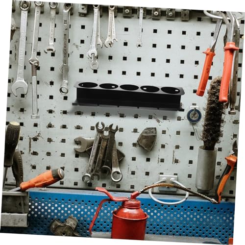 Levemolo 1 Set Warehouse Tools Wall Rack Drill Rack Tool Organizer Electric Drill Holder Storage Shelf for House Tool Holder Organizer for Tool Handheld Tool Holder Black Metal