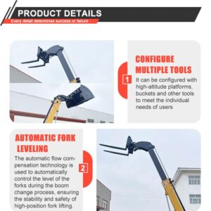 Compact Mini Telescopic Handler for Rough Terrain Operations Telescopic Crane, Portal Handler, Elevated Lift, Articulated Boom Lift, Heavy Lift, Material Handler