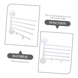 FONDOTIN 1 Set Kitchen Towel Holder Clothes Drying Rack Towels Towel Bar Coat Hangers Towel Rack Toilet Tissue Rack Towel Hanger for Bathroom Hand Towel Hanging Rack Stainless Steel White