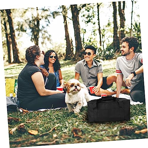 FELTECHELECTR Insulated Bag Insulated Basket Backpack Cooler Thermal Picnic Basket Food Bag Portable Lunch Cooler Bag Insulation Bag Insulated Picnic Basket Containers for Food Thermal Bag Black