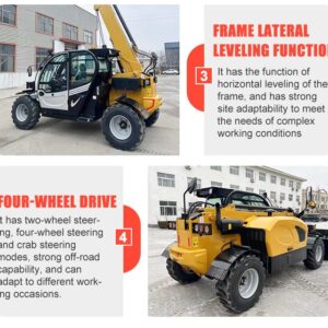 Compact Mini Telescopic Handler for Rough Terrain Operations Telescopic Crane, Portal Handler, Elevated Lift, Articulated Boom Lift, Heavy Lift, Material Handler