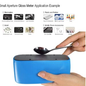 VTSYIQI Micro Aperture Gloss Meter 60 Degree Small Aperture Glossmeter for Paint Ink Test with Measuring Aperture 2 * 3mm Test Range 0 to 600GU Repeatability 0.2% GU