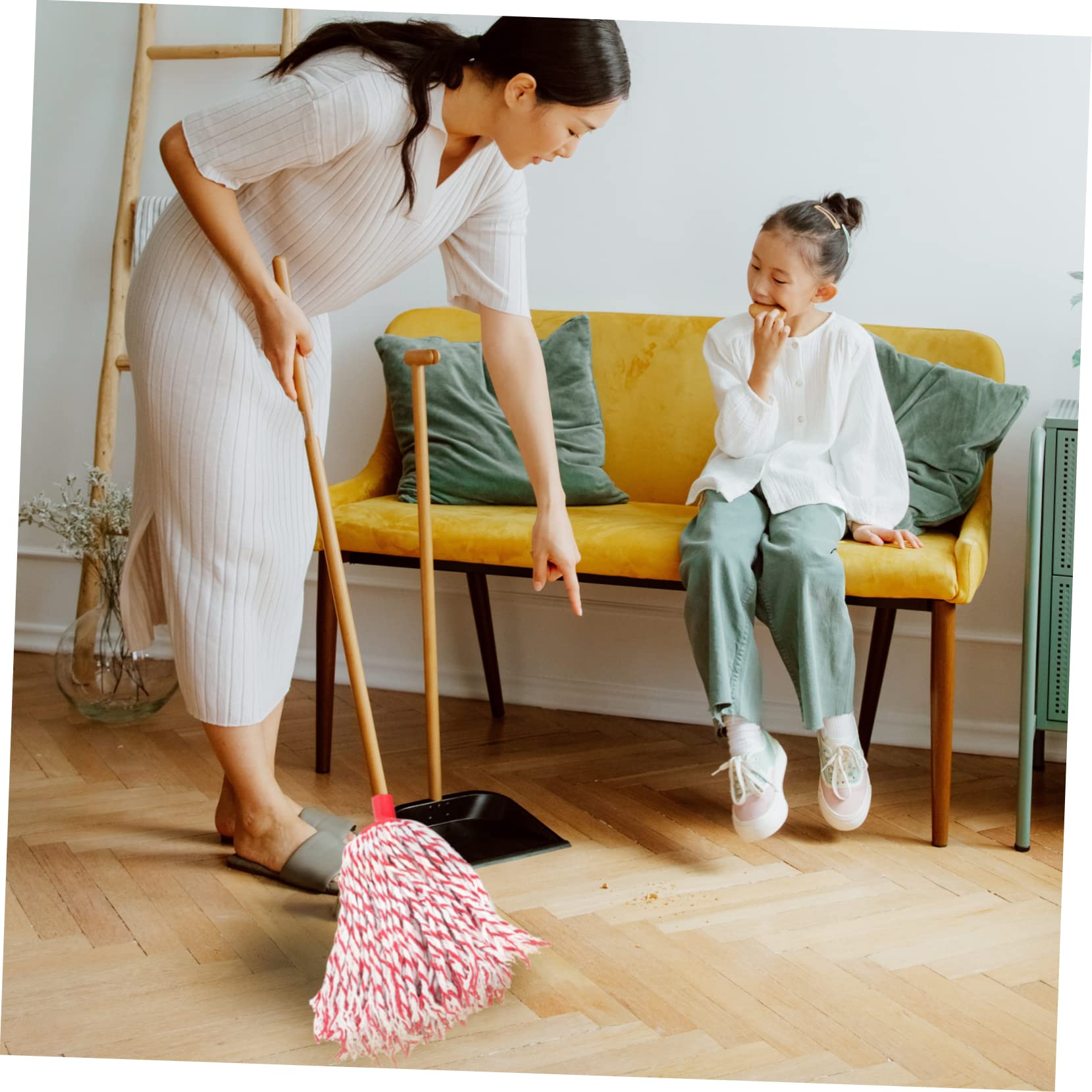 GETAJGHSD Household Mop Refill Industrial Cleaning Mop Heads Mop Replacement Heads Sponge Mops Toothpaste Dispenser Replacement Mop Head Mop Head Wet Dry Mop Head Moop Cloth