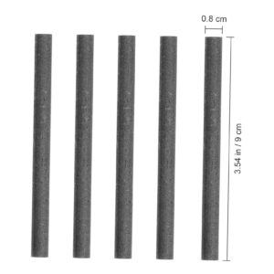 MUSISALY 10pcs Electrode Cylinder Tube Bar Electrode Tube Bar Carbon Rods Electrodes Carbon Fiber Rods Electric Graphite Crucible Carbon Fiber Tubes Rod Tube Carbon Tubes Arc Rod Black