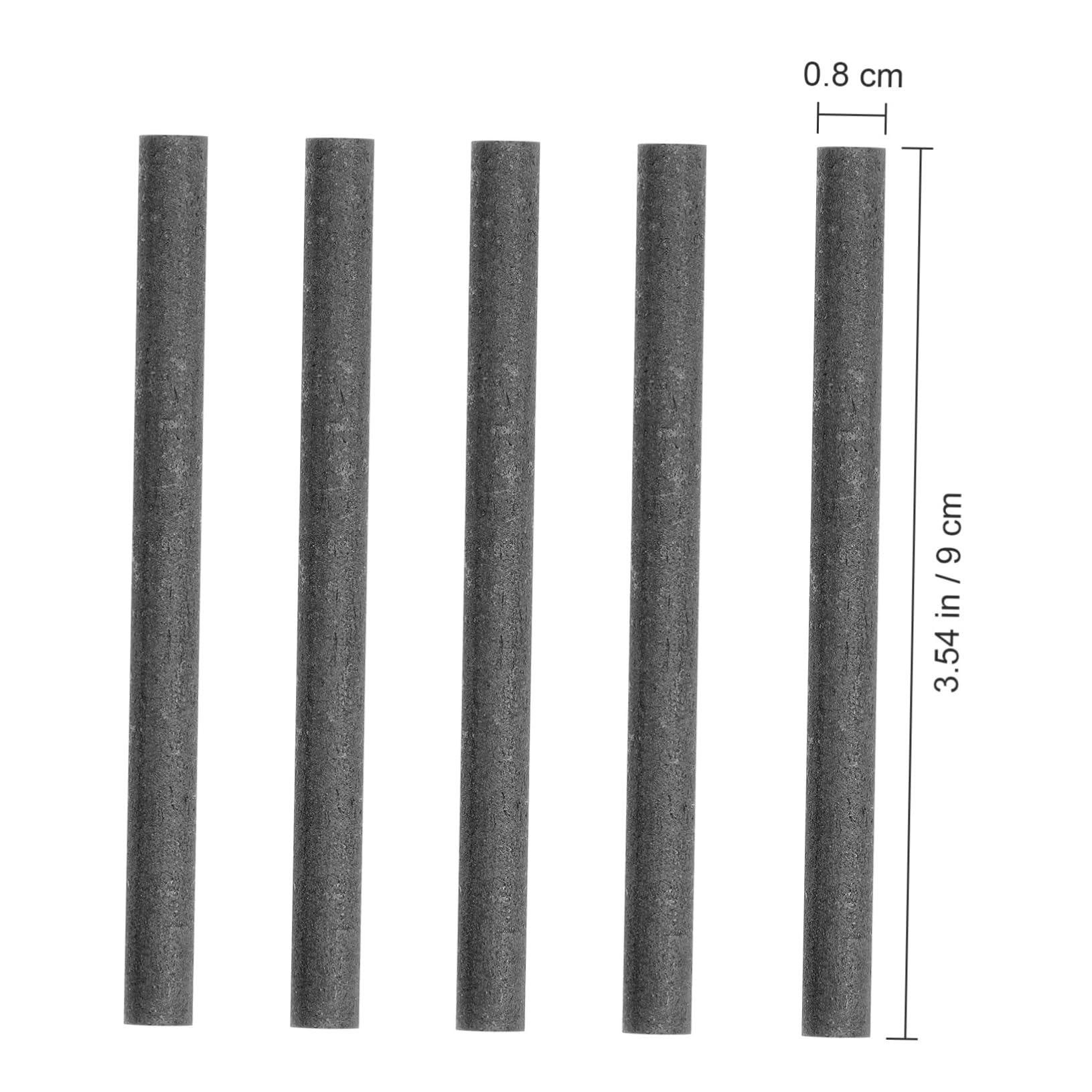 MUSISALY 10pcs Electrode Cylinder Tube Bar Electrode Tube Bar Carbon Rods Electrodes Carbon Fiber Rods Electric Graphite Crucible Carbon Fiber Tubes Rod Tube Carbon Tubes Arc Rod Black