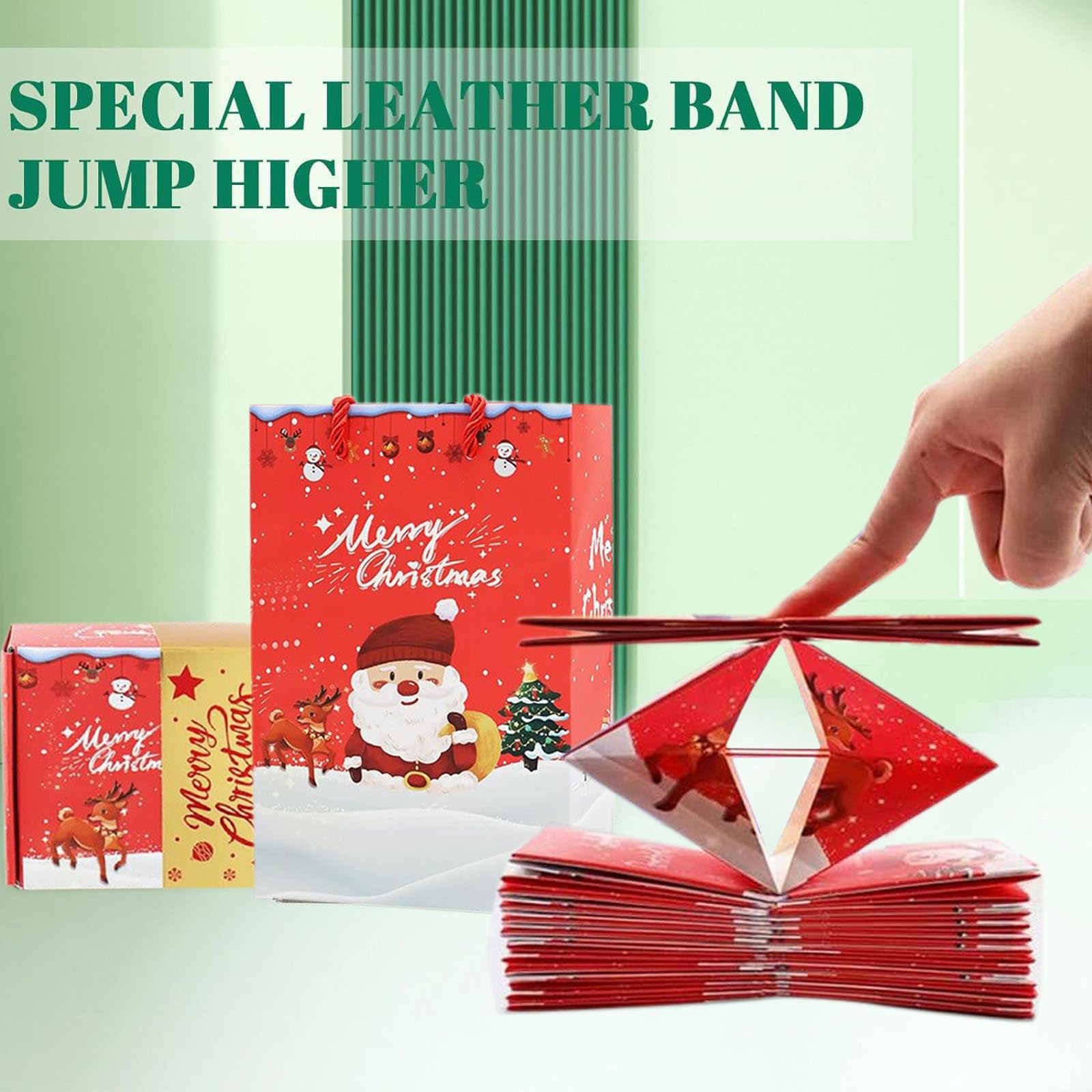 Surprise Gift Box Explosion for Money, 2024 Explosion Gift Box Christmas Gift Boxes, New Merry Christmas Money Holders for Cash, Luxury Folding Pop-Up Surprise Box for Birthday (Red, 6 Box Set)