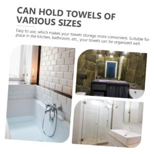 Hoement Towel Stand Wash Cloth Holder for Bathroom Black Kitchen Towel Holder Freestanding Towel Rack for Bathroom Stainless Steel