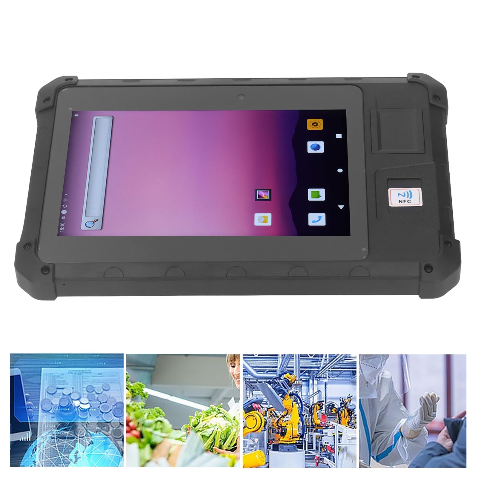 for Android Tablet 8 Inch Touch Screen Support UHF R FID and NFC Recognition Tablet Barcode Scanner Performance Tablet Barcode Scanner Tablet PC