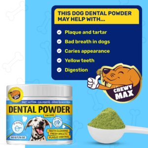 Dog Dental Powder | Dog Breath Freshener | Dog Teeth Cleaning | Plaque Off Powder Dog | Dog Teeth Cleaning Powder | Dental Powder for Dogs Teeth | Canine Plaque Remover | 1.76 Ounces