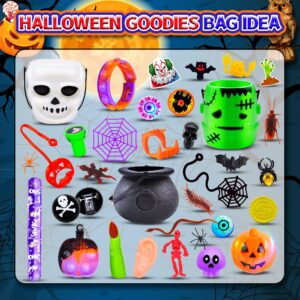 Olganicor 400PCS Halloween Party Favors for Kids,Halloween Treat Bag Fillers,Bulk Halloween Toys ,Halloween Treasure Box Toys, Halloween Goodie Bag Stuffers,Carnival Prize Toys Classroom Reward