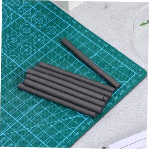 MUSISALY 10pcs Electrode Cylinder Tube Bar Electrode Tube Bar Carbon Rods Electrodes Carbon Fiber Rods Electric Graphite Crucible Carbon Fiber Tubes Rod Tube Carbon Tubes Arc Rod Black