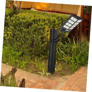 BESPORTBLE 1 Set Solar Street Light Bracket Solar Light Pole Lamp Supply Street Light Pole Street Light Light Support Light Mounting Brackets Lamp Pole Galvanized Steel Black