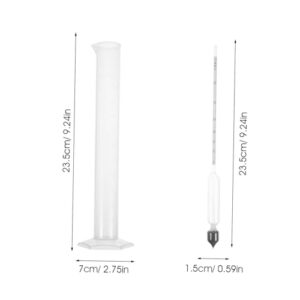 BRIGHTFUFU 1 Set Wine Making Kit Hydrometer Beer Meter Hydrometer Tester Hydrometer Test Tube Professional Measuring Tube Portable Graduated Cylinder Beer Hydrometer Measuring Tools Plastic