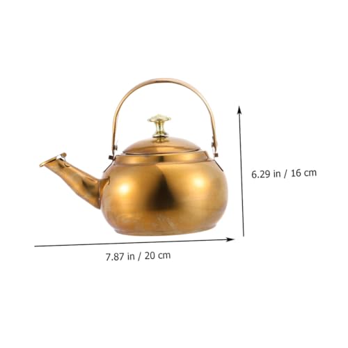 1pc Stainless Steel Exquisite Pot Water Kettle Portable Stove Coffee Pot Portable Espresso Machine Household Teakettle Portable Heater Gas Practical Tea Kettle Portable Teakettle PAMINGONO