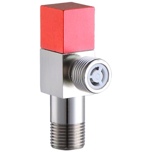 FOYTOKI Toilet Accessory Angle Valves Toilet Valve Angle Valve for Toilet Bathroom Accessory Bathroom Repair Part Angle Valve for Bidet Toilet Part Angle Stop Valve Toilet Supply Red Metal