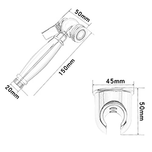 JIYTG Toilet Spray Gun Set Handheld Bidet Sprayer for Toilet Bidet Shower Sprayer Head with Hose Brass Cold Water Wall Mounted Rose Cloth Diaper Toilet Sprayer Kit