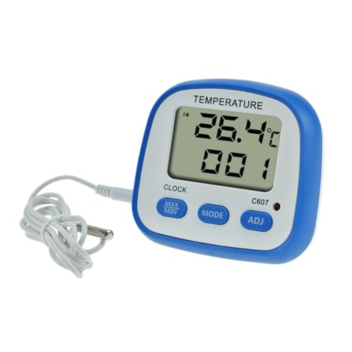 CAZSTYK LCD Electronic Digital Temperature Meter Indoor Outdoor Alarm Clock