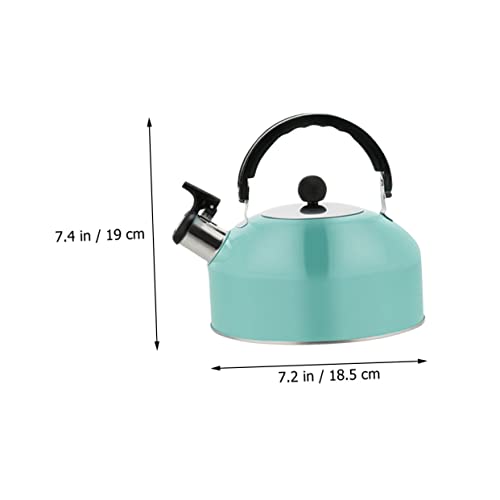 MOLUCKFU Chirping Kettle Tea Kettle for Stove Top Coffee Espresso Maker Kettle Stove Whistling Water Kettle Kettles Mint Green Stove Safe Teapot Camping Water Jug Hot Stainless Steel Blue