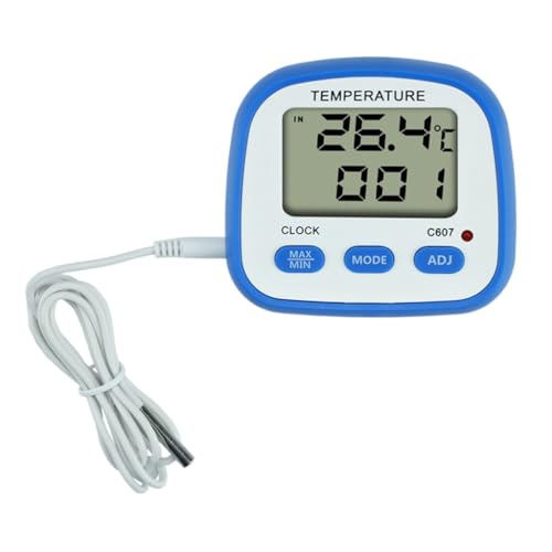 CAZSTYK LCD Electronic Digital Temperature Meter Indoor Outdoor Alarm Clock