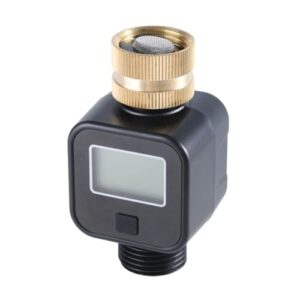 water flowmeter with brass inlet 3/4'' thread flowmeter ip55 measure gallon/liter consumption and rate