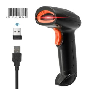 snnozy wireless 1d barcode scanner 2.4g + usb wired connection ccd scanning head for paper and screen codes compatible with windows android linux mac system for supermarket retail library logistics