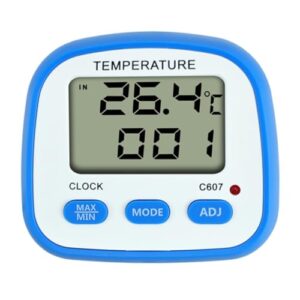 CAZSTYK LCD Electronic Digital Temperature Meter Indoor Outdoor Alarm Clock