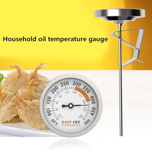 CAZSTYK Kitchen with Clip Probe Dial Type Deep Fry Oil Temperature Gauge