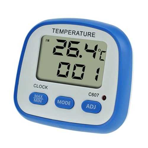 CAZSTYK LCD Electronic Digital Temperature Meter Indoor Outdoor Alarm Clock