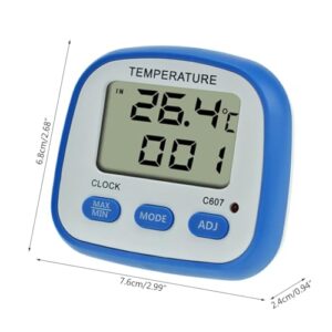 CAZSTYK LCD Electronic Digital Temperature Meter Indoor Outdoor Alarm Clock