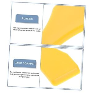 SEWOART 50 Pcs Scraper Scratcher Keychain Tool Scratching Tools Ticket Scratcher Tools Label Scraper Tool Stickers Label Scratcher Ticket Card Labels Yellow Plastic