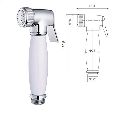 JIYTG Bidet Hand Held Bidet Sprayer Stainless Steel Spraye Toilet Bidet Shower Head with Hose and Bracket Holder Toilet Spray Gun Set