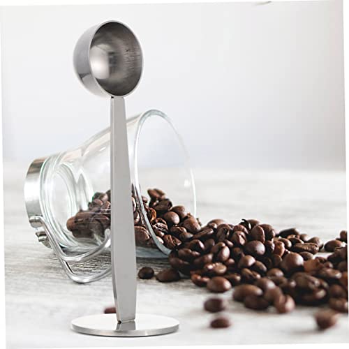 KITANDOVE 2pcs Powder Hammer Measuring Spoon Coffee Bean Pressers Coffee Machine Dual-use Coffee Spoon Coffee Hand Tampers Tea Spoon Tool Coffee Beans Stainless Steel Tampers Silver