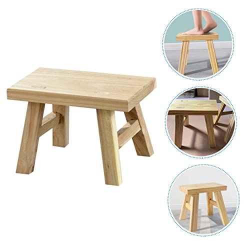 GLSTOY Wooden Stool Stool Foot Stool Footstool for Toilet Stepping Stool for Adults Step Stool Bathroom Stool Small Short Stool Small Footstool Stools for Adults