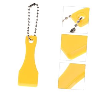 SEWOART 50 Pcs Scraper Scratcher Keychain Tool Scratching Tools Ticket Scratcher Tools Label Scraper Tool Stickers Label Scratcher Ticket Card Labels Yellow Plastic