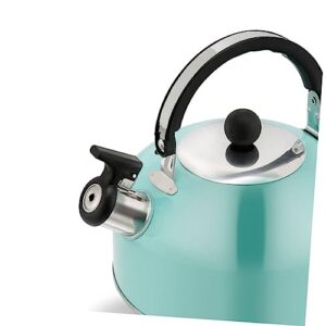 MOLUCKFU Chirping Kettle Tea Kettle for Stove Top Coffee Espresso Maker Kettle Stove Whistling Water Kettle Kettles Mint Green Stove Safe Teapot Camping Water Jug Hot Stainless Steel Blue