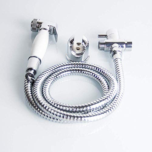 JIYTG Shower Kit Bidet Muslim Shower tap into a Shower or Bidet Toilet Spray Gun Set Bidet Washer Butt Washer Bidet Spray Gun Faucet Bidet