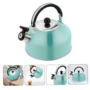 MOLUCKFU Chirping Kettle Tea Kettle for Stove Top Coffee Espresso Maker Kettle Stove Whistling Water Kettle Kettles Mint Green Stove Safe Teapot Camping Water Jug Hot Stainless Steel Blue