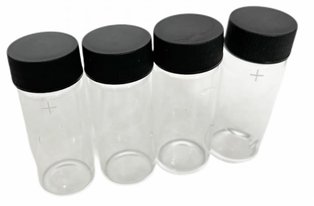 YFYIQI Turbidimeter Solution Bottles for SGZ-B Series Turbidity Meter with 4 Empty 25 * 60mm Glass Sample Bottles