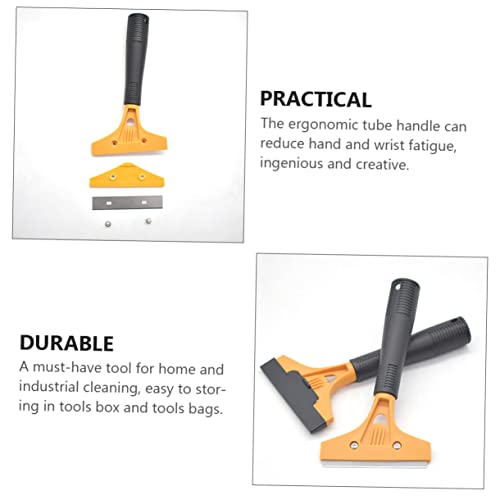 PRETYZOOM 1pc Razor Scraper Cleaning Shovel Tile Cleaning Tool Plastic Steel Ceramic Cleaning Scraper