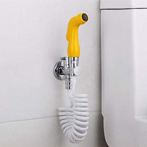 JIYTG Toilet Brush Bidets Handheld Toilet Bidet Shower Sprayer Bronze Bidet Set Nozzle Toilet Booster Spray Gun