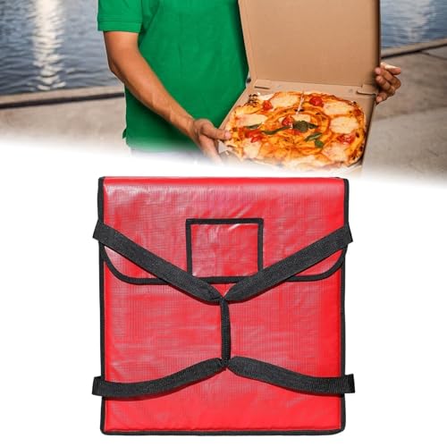 AFXGUSD Food Delivery Insulation Bag for Pizza Transport and Catering, S and Red