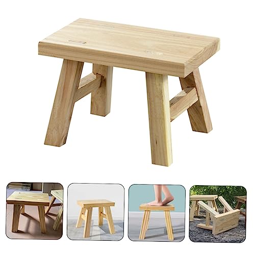 GLSTOY Wooden Stool Stool Foot Stool Footstool for Toilet Stepping Stool for Adults Step Stool Bathroom Stool Small Short Stool Small Footstool Stools for Adults