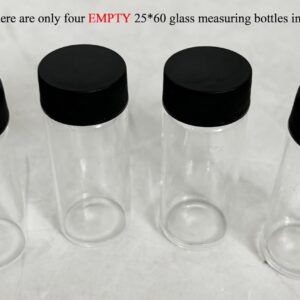 YFYIQI Sample Bottles SGZ-B Series Turbidity Meter Turbidimeter Solution Standard Bottles with 4 Empty 25 * 60mm Glass Sample Bottles