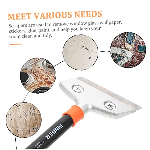 MERRYHAPY 1 Set Cleaning Blade Limpiar Cement Scraper Tool Floor Wall Scraper Floor Cleaning Shovel Paint Scraper Angle Cleaning Scrapers Erramientas Handle Tile Aluminum Alloy