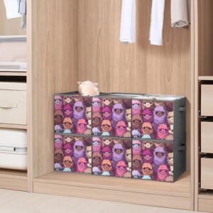 Alpaca Foldable Storage Bins with Handles Storage Cubes Closet Organizer for Living Room Bedroom 6PCS