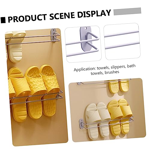 CAXUSD 1pc Shoe Storage Rack Towel Bar Kitchen Towel Storage Holder for Bathroom Wall Shoes Shoe Rack Organizer Wall Mounted Shoe Storage Hanging Towel Rod Blue Carbon Steel