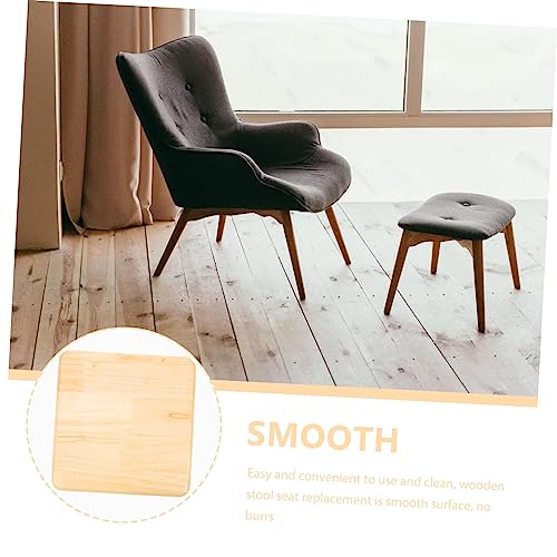 Amosfun Square Stool Restaurant Stool Seat Replacement Living Room Seat Replacement Stool Replacement Parts Square Chair Seat Replacement Furniture Acessory Square Kitchen Table Solid Wood