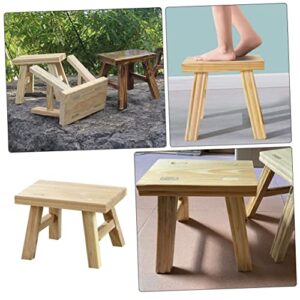 GLSTOY Wooden Stool Stool Foot Stool Footstool for Toilet Stepping Stool for Adults Step Stool Bathroom Stool Small Short Stool Small Footstool Stools for Adults